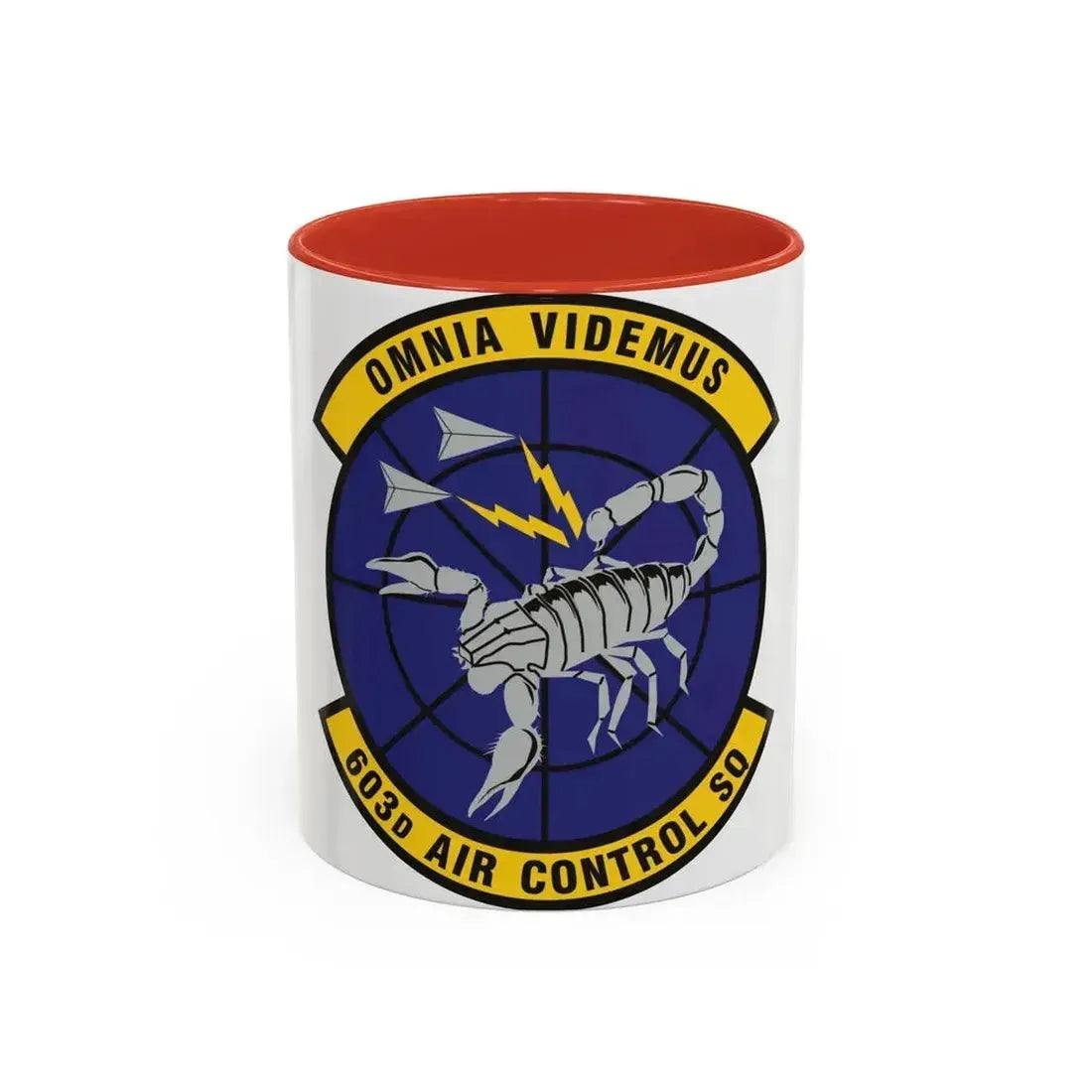 603d Air Control Squadron (U.S. Air Force) Accent Coffee Mug 11oz Red - Go Mug Yourself