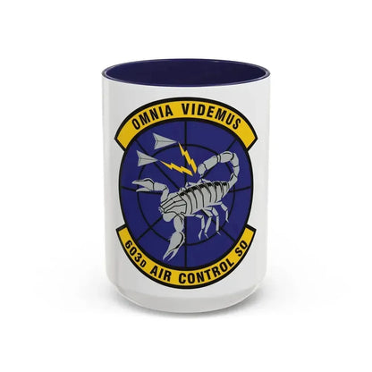603d Air Control Squadron (U.S. Air Force) Accent Coffee Mug 15oz Navy - Go Mug Yourself