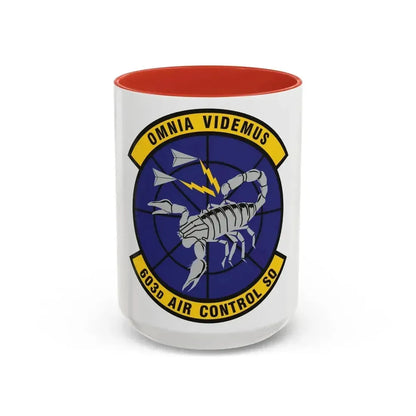 603d Air Control Squadron (U.S. Air Force) Accent Coffee Mug 15oz Red - Go Mug Yourself