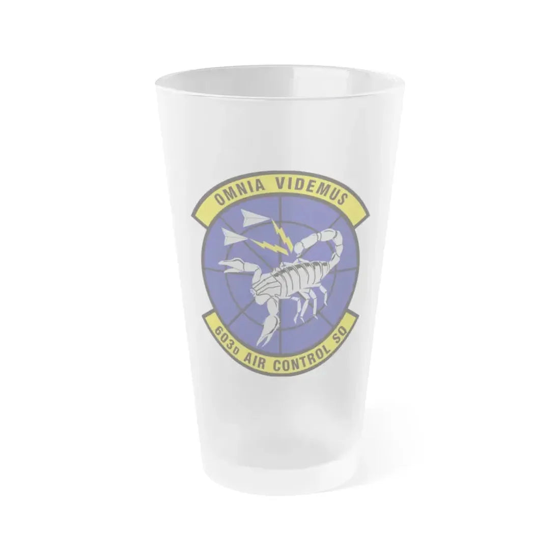 603d Air Control Squadron (U.S. Air Force) Frosted Pint Glass 16oz Default Title - Go Mug Yourself
