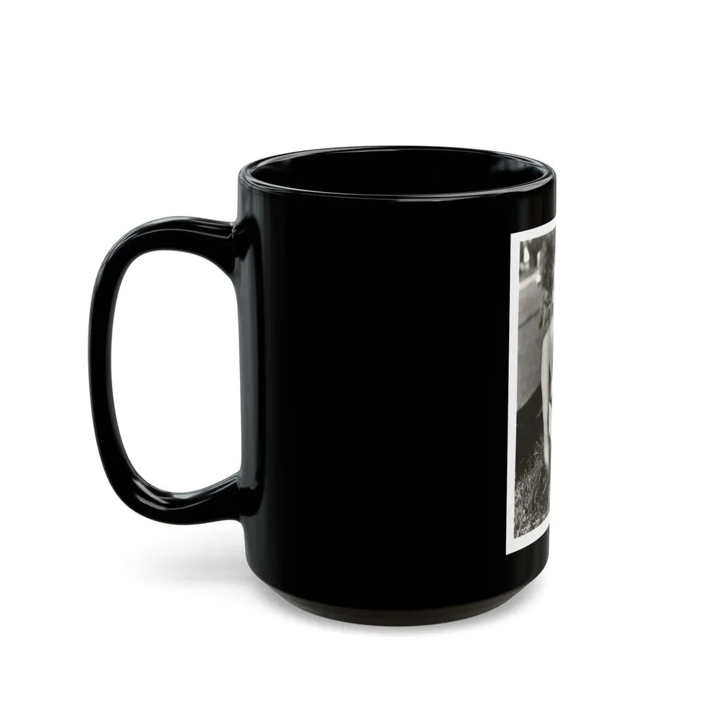 Karin Booth #25 (Vintage Female Icon) Black Coffee Mug-Go Mug Yourself