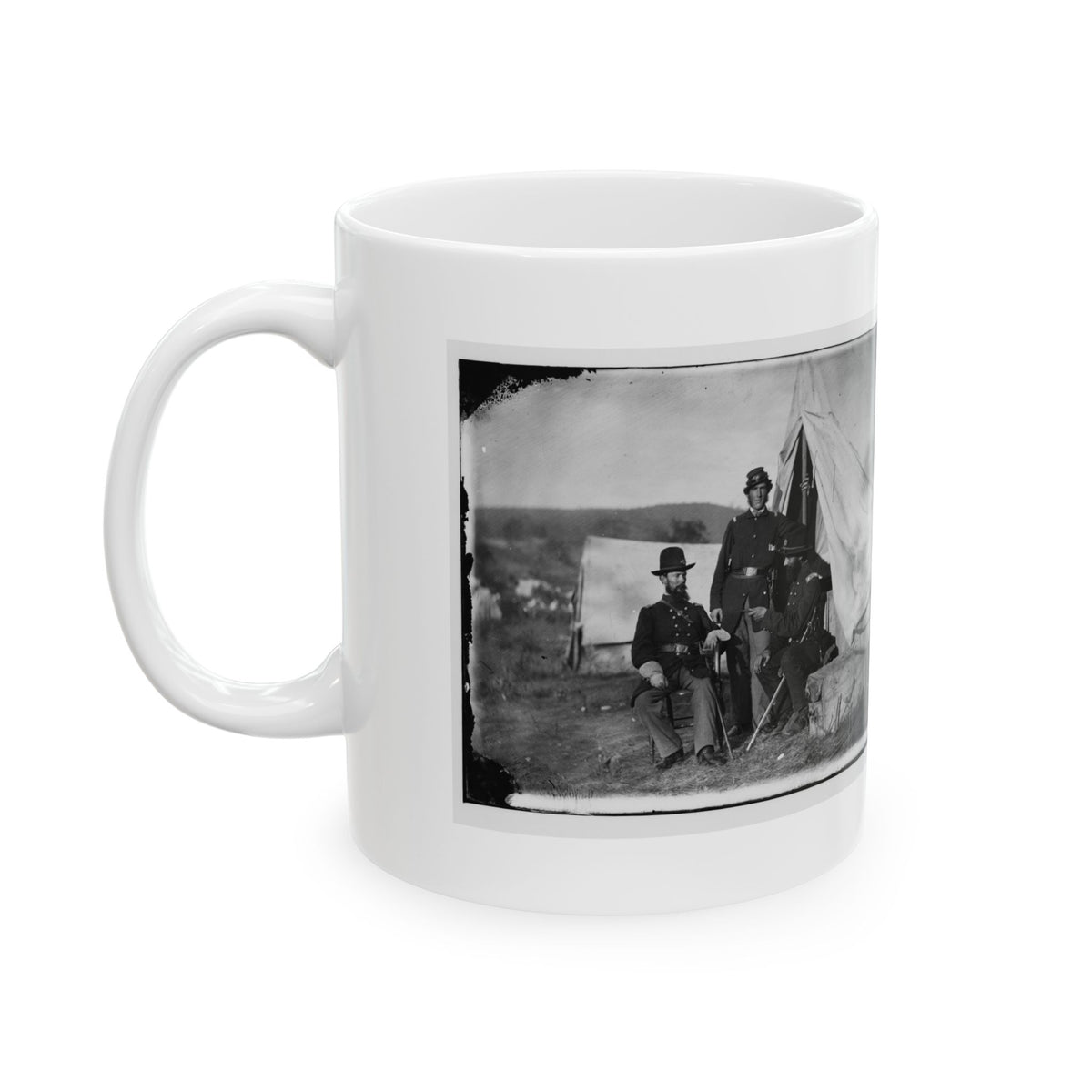 Antietam, Md. Col. John S. Crocker, Lt. Col. Benjamin C. Butler, And Adjutant Of 93d New York Volunteers (U.S. Civil War) White Coffee Mug