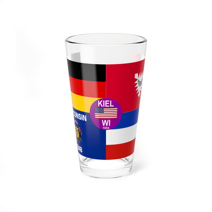 Flag of Kiel Wisconsin (United States) Pint Glass 16oz