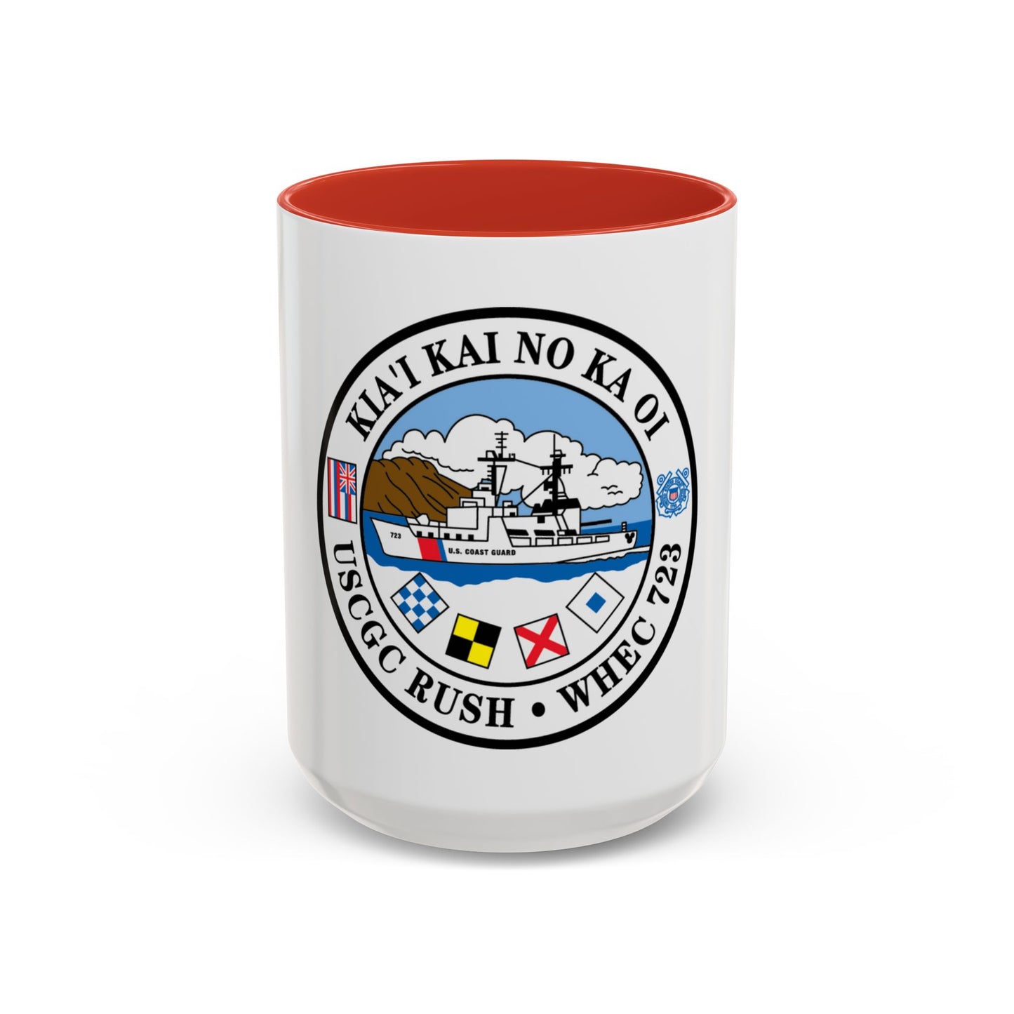 USCGC RUSH WHEC 723 (U.S. Coast Guard) Accent Coffee Mug