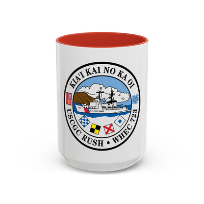USCGC RUSH WHEC 723 (U.S. Coast Guard) Accent Coffee Mug