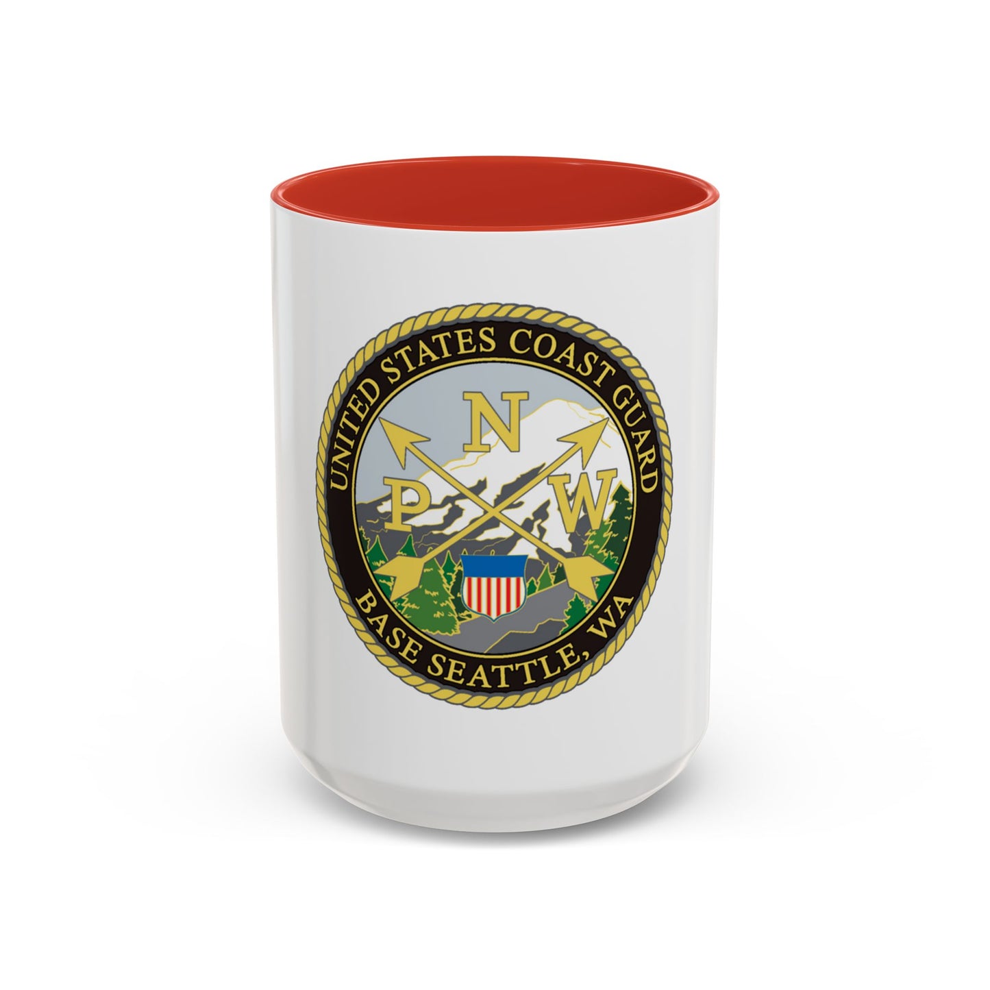 USCG Base Seattle (U.S. Coast Guard) Accent Coffee Mug