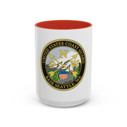 USCG Base Seattle (U.S. Coast Guard) Accent Coffee Mug