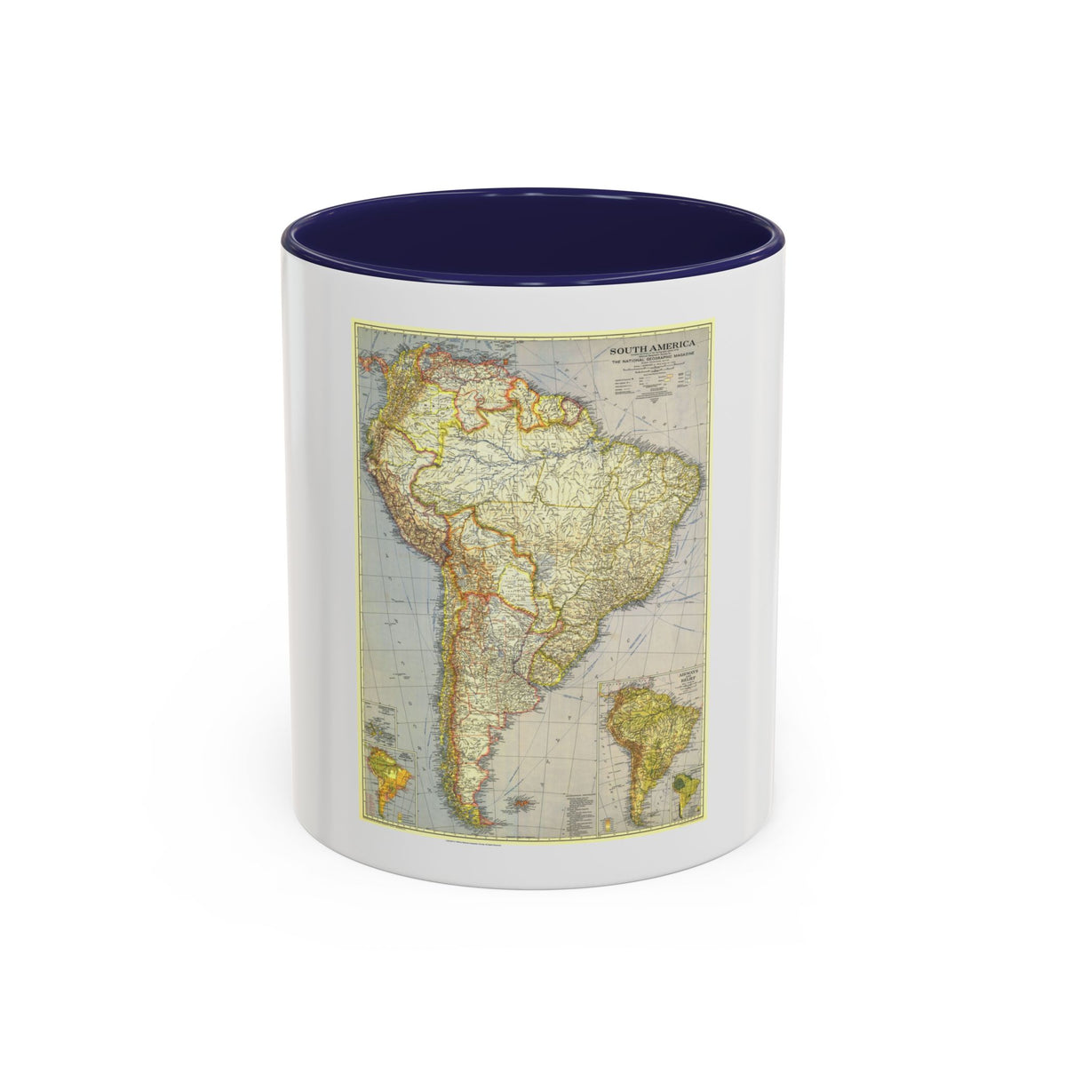 South America (1937) (Map) Accent Coffee Mug