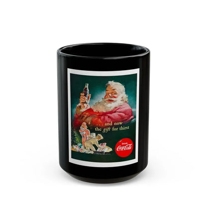 Coka-Cola ad, The Saturday Evening Post, November 29, 1952 - Black Coffee Mug-15oz-Go Mug Yourself