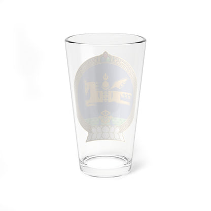 State emblem of Mongolia (Mongolia) (Coat of Arms) Pint Glass 16oz