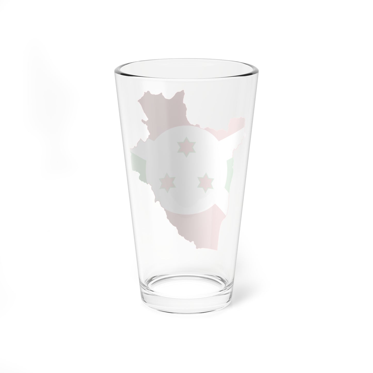 Flag map of Burundi (Burundi) Pint Glass 16oz