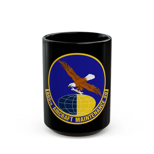 605 Aircraft Maintenance Squadron AMC (U.S. Air Force) Black Coffee Mug-15oz-Go Mug Yourself