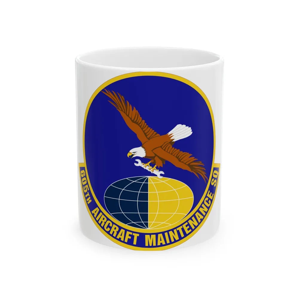 605 Aircraft Maintenance Squadron AMC (U.S. Air Force) White Coffee Mug-11oz-Go Mug Yourself