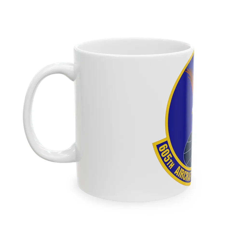 605 Aircraft Maintenance Squadron AMC (U.S. Air Force) White Coffee Mug-Go Mug Yourself