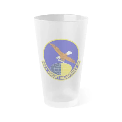 605 Aircraft Maintenance Squadron AMC (U.S. Air Force) Frosted Pint Glass 16oz 16oz Frosted - Go Mug Yourself