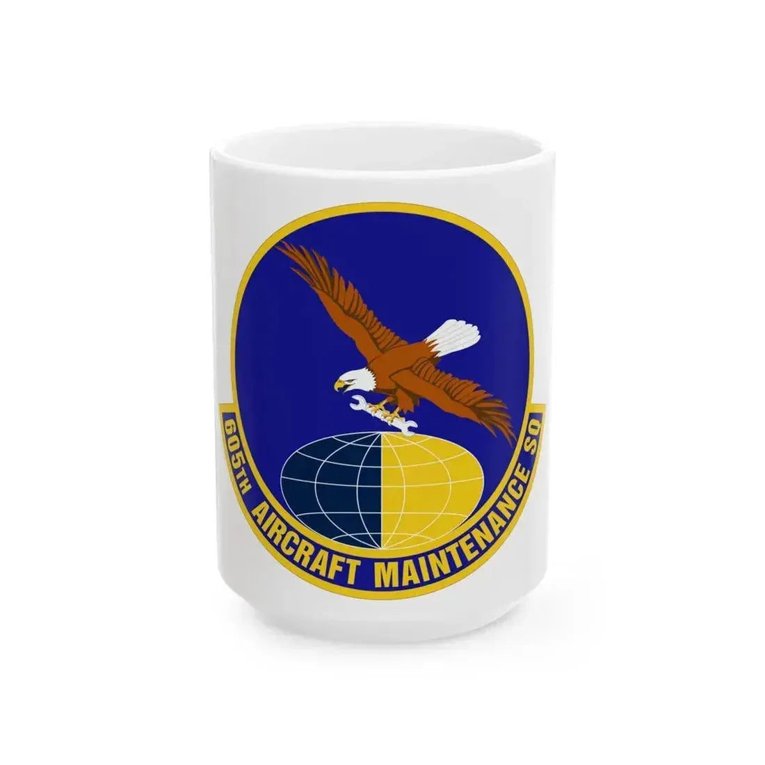 605 Aircraft Maintenance Squadron AMC (U.S. Air Force) White Coffee Mug 15oz - Go Mug Yourself