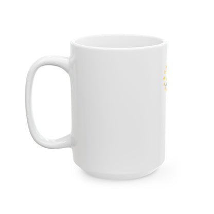 Flag-map of Rhode Island (United States) White Coffee Mug