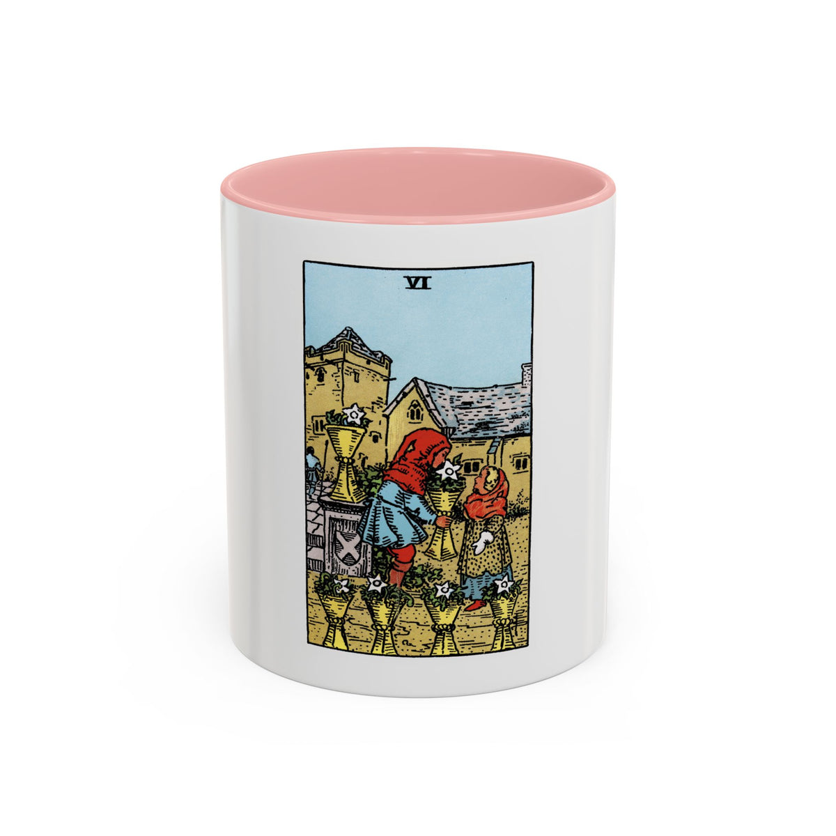The 6 of Cups (Tarot Card) Accent Coffee Mug
