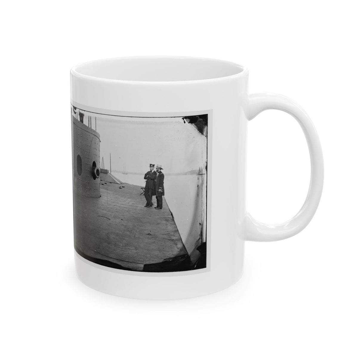 James River, Va. Deck And Turret Of U.S.S. Monitor(2) (U.S. Civil War) White Coffee Mug