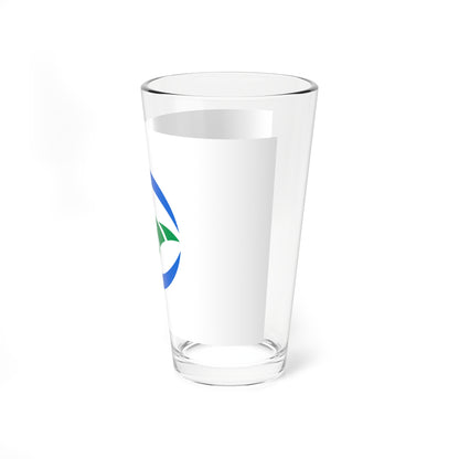 Flag of Mima Tokushima no text (Japan) Pint Glass 16oz