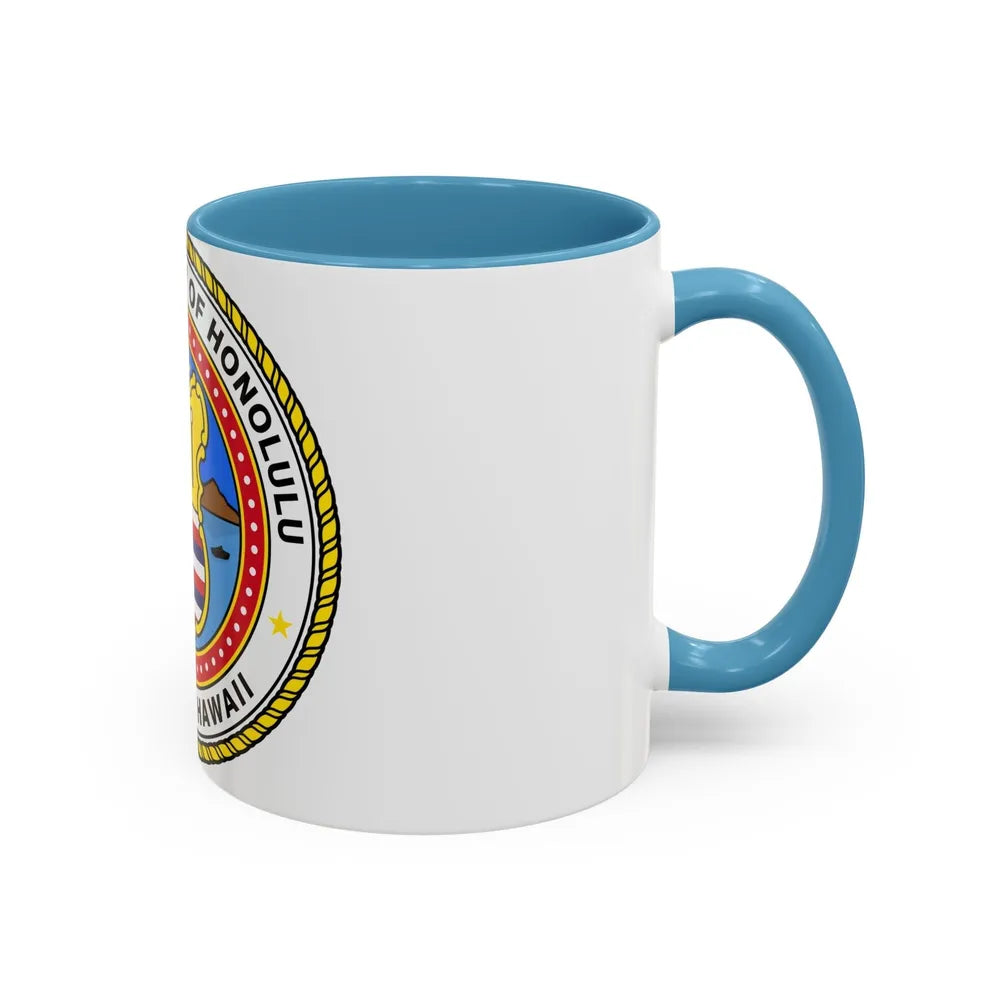 Seal of Honolulu Hawaii - Accent Coffee Mug-Go Mug Yourself