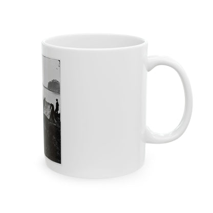 Belle Plain Landing, Virginia. Distance View Of Belle Plain Landing On The James River (U.S. Civil War) White Coffee Mug