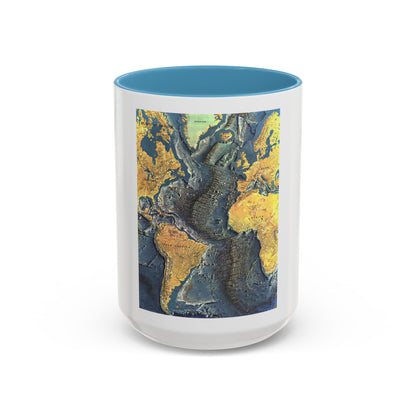 Atlantic Ocean Floor (1968) (Map) Accent Coffee Mug