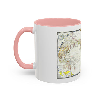 World Map (1951) (Map) Accent Coffee Mug