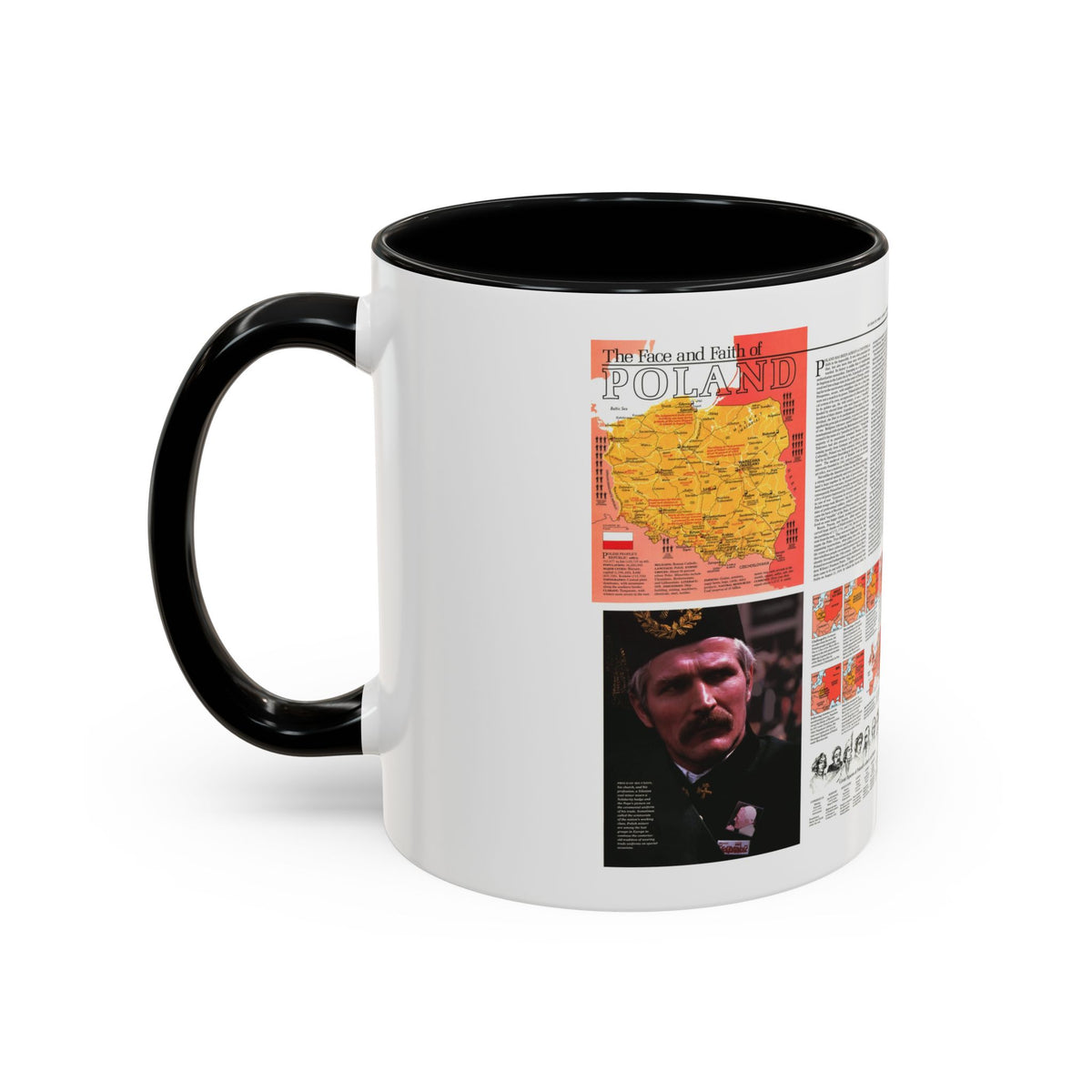 Poland - The Face and Faith 1 (1982) (Map) Accent Coffee Mug