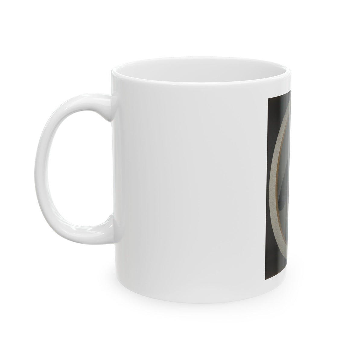 Private Silas York Of Co. F, 5th Illinois Cavalry Regiment, With Single Shot Percussion Pistol, Lefaucheux Revolver, And Sword (U.S. Civil War) White Coffee Mug