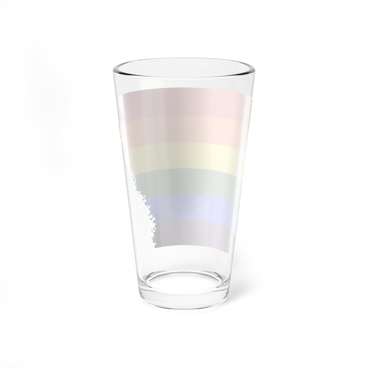 LGBT flag map of Arkansas (United States) Pint Glass 16oz