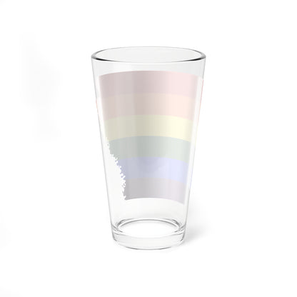 LGBT flag map of Arkansas (United States) Pint Glass 16oz
