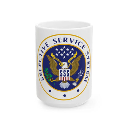 Selective Service System - White Coffee Mug-15oz-Go Mug Yourself