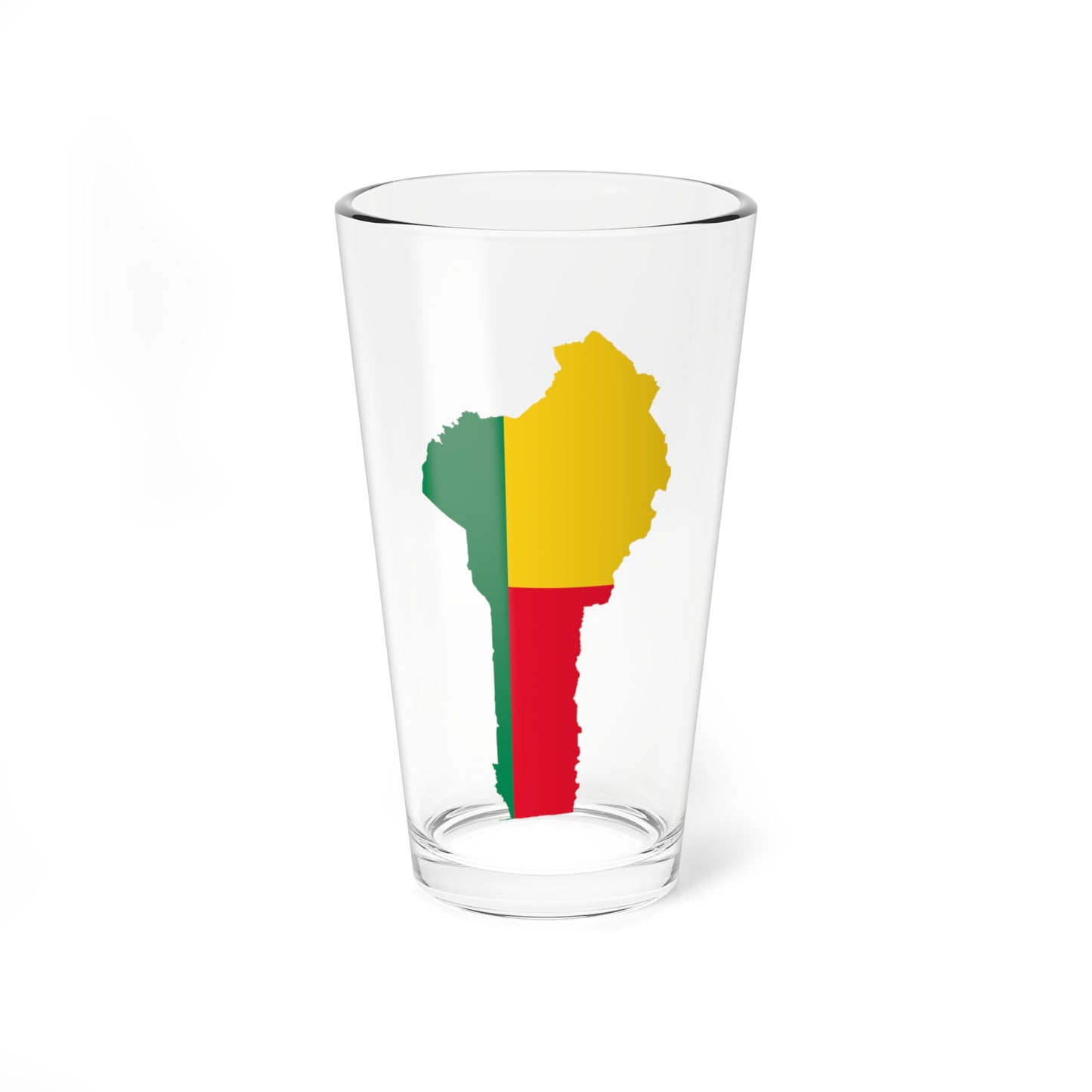 Flag map of Benin (Benin) Pint Glass 16oz