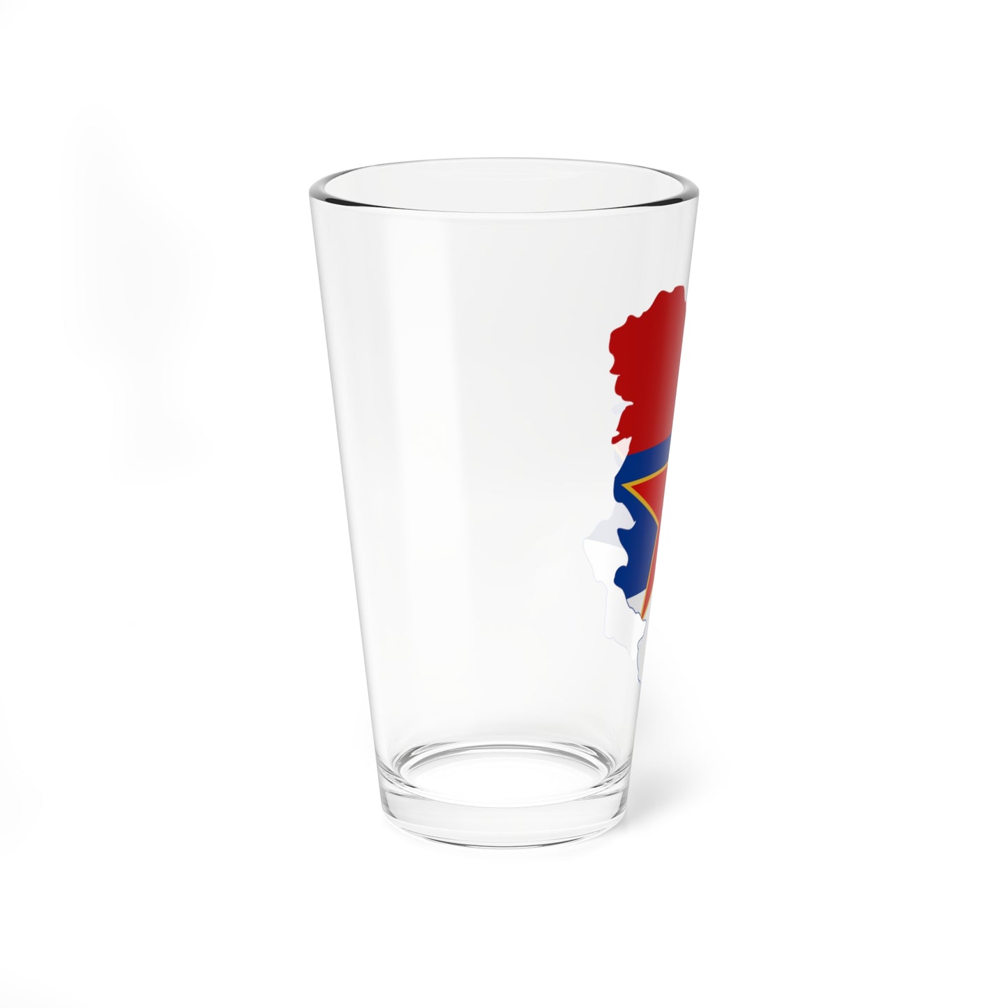 Flag map of Serbia 1947-1992 (Serbia) Pint Glass 16oz