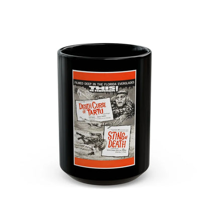 DEATH CURSE OF TARTU + STING OF DEATH 1966 Movie Poster - Black Coffee Mug-15oz-Go Mug Yourself