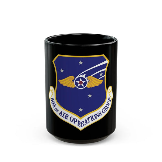 605th Air Operations Group (U.S. Air Force) Black Coffee Mug-15oz-Go Mug Yourself