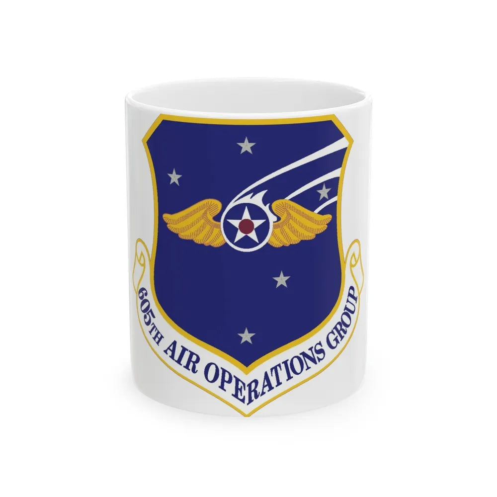 605th Air Operations Group (U.S. Air Force) White Coffee Mug-11oz-Go Mug Yourself