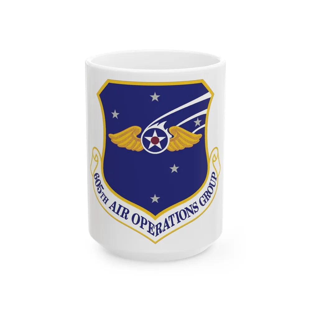 605th Air Operations Group (U.S. Air Force) White Coffee Mug-15oz-Go Mug Yourself