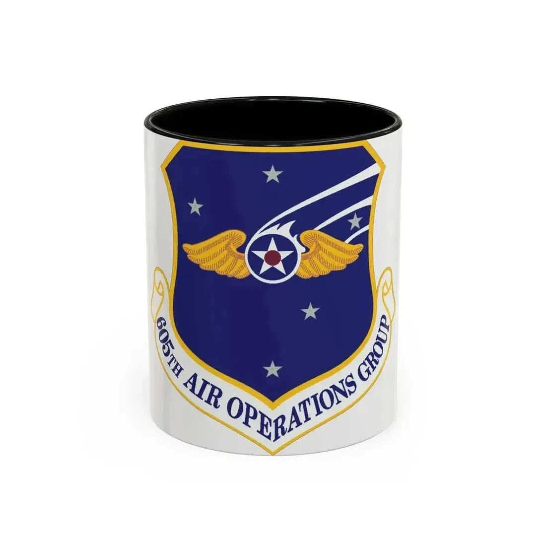 605th Air Operations Group (U.S. Air Force) Accent Coffee Mug 11oz Black - Go Mug Yourself