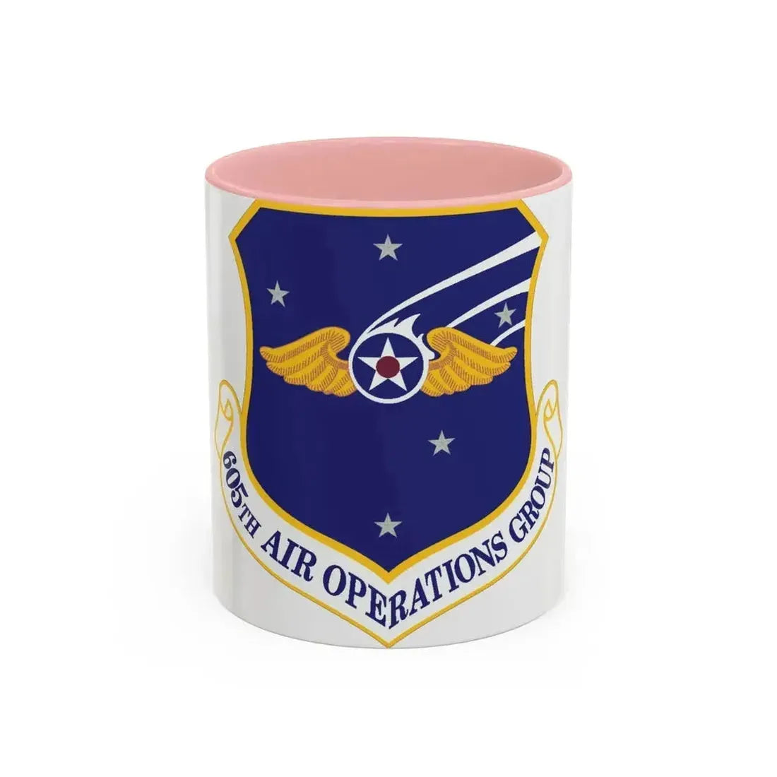 605th Air Operations Group (U.S. Air Force) Accent Coffee Mug 11oz Pink - Go Mug Yourself