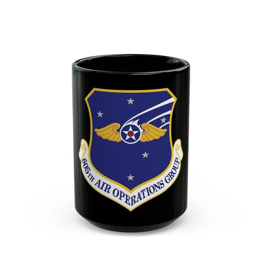 605th Air Operations Group (U.S. Air Force) Black Coffee Mug 15oz - Go Mug Yourself