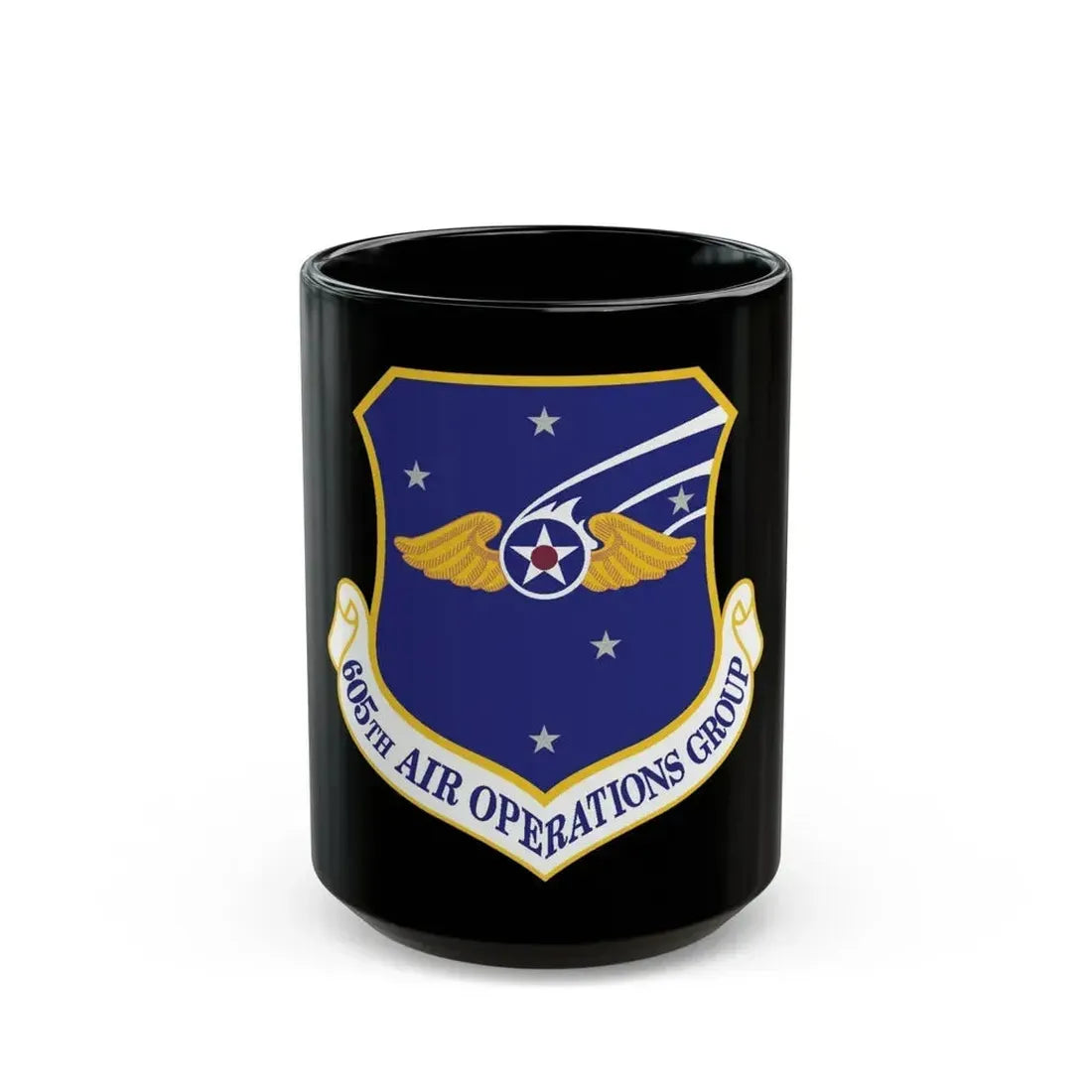605th Air Operations Group (U.S. Air Force) Black Coffee Mug 15oz - Go Mug Yourself