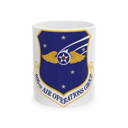 605th Air Operations Group (U.S. Air Force) White Coffee Mug 11oz - Go Mug Yourself