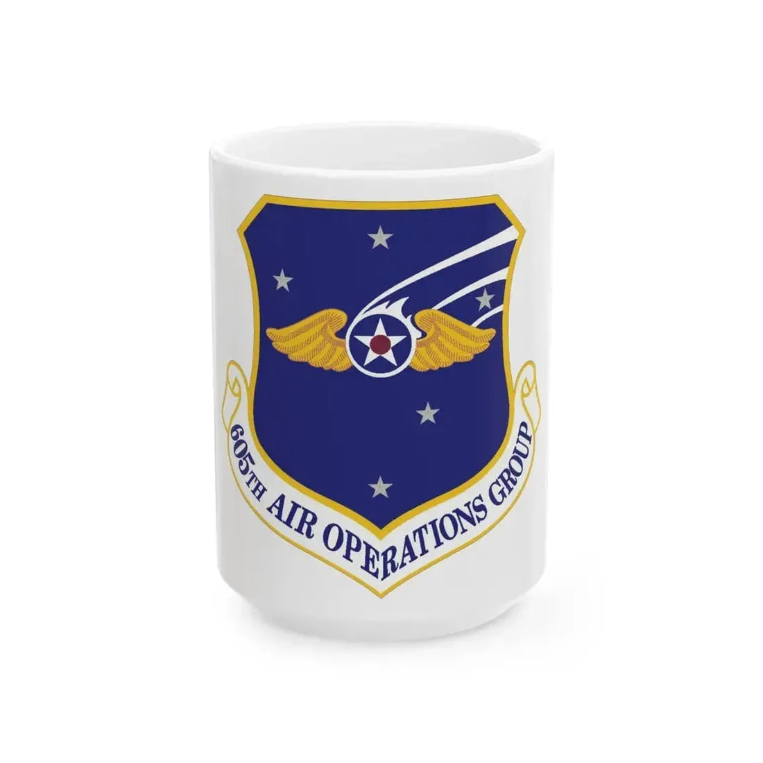 605th Air Operations Group (U.S. Air Force) White Coffee Mug 15oz - Go Mug Yourself