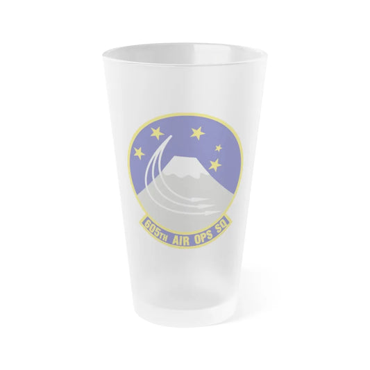 605th Air Operations Squadron (U.S. Air Force) Frosted Pint Glass 16oz-Go Mug Yourself