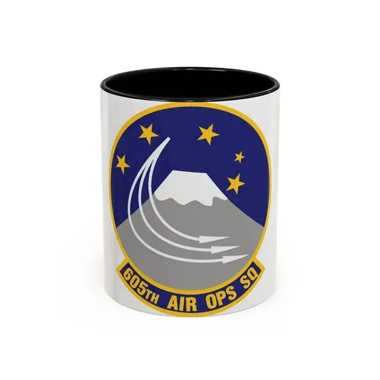 605th Air Operations Squadron (U.S. Air Force) Accent Coffee Mug 11oz Black - Go Mug Yourself