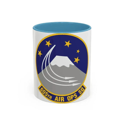 605th Air Operations Squadron (U.S. Air Force) Accent Coffee Mug 11oz Light Blue - Go Mug Yourself