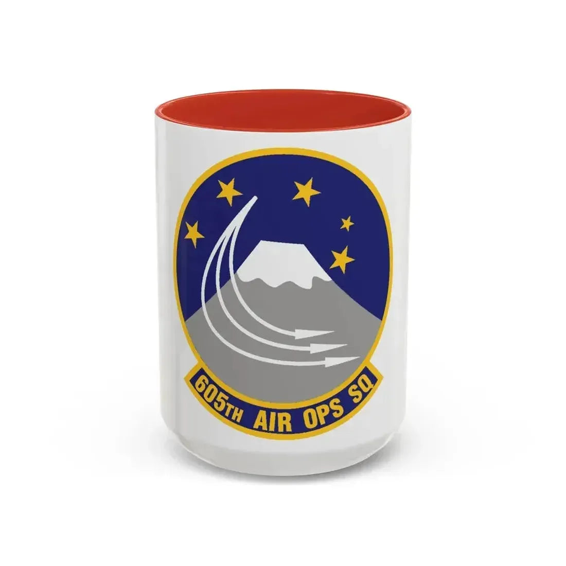 605th Air Operations Squadron (U.S. Air Force) Accent Coffee Mug 15oz Red - Go Mug Yourself