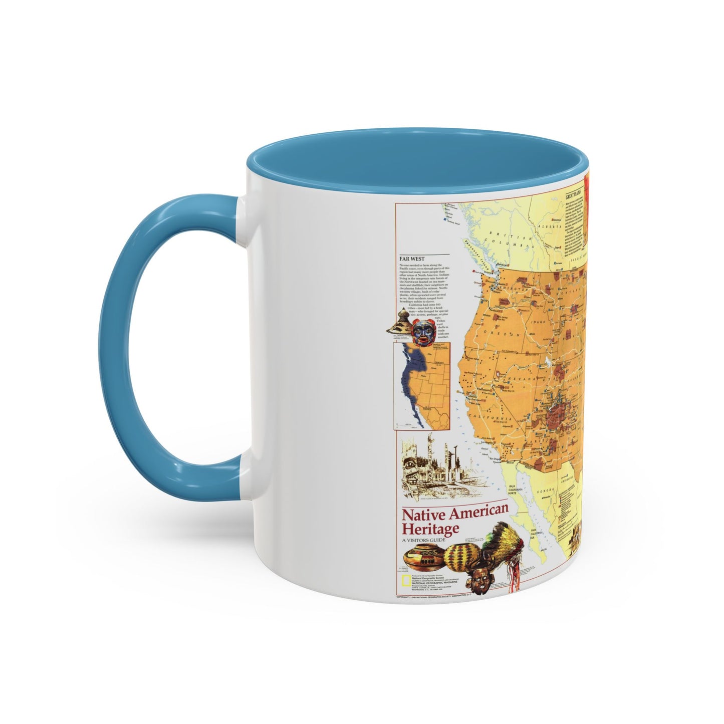 North America - Native American Heritage (1991) (Map) Accent Coffee Mug